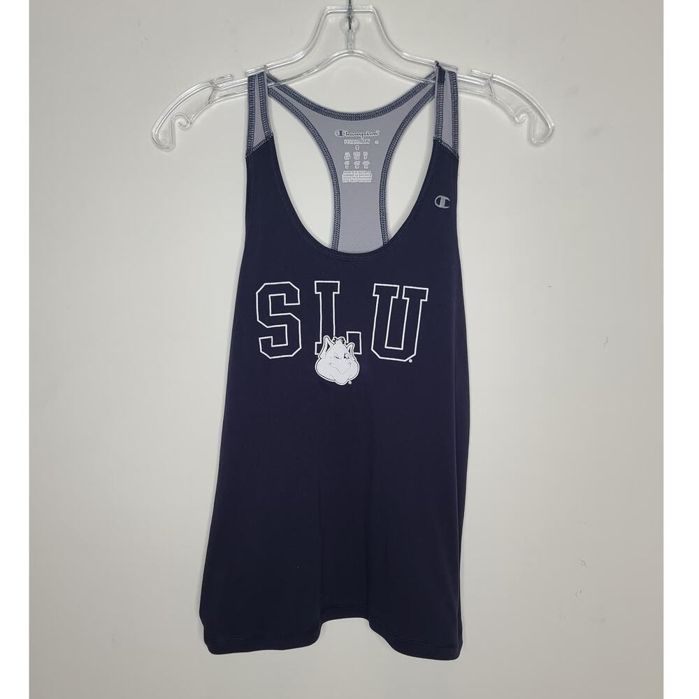 Champion St Louis University SLU Billikens blue athletic tank top - small